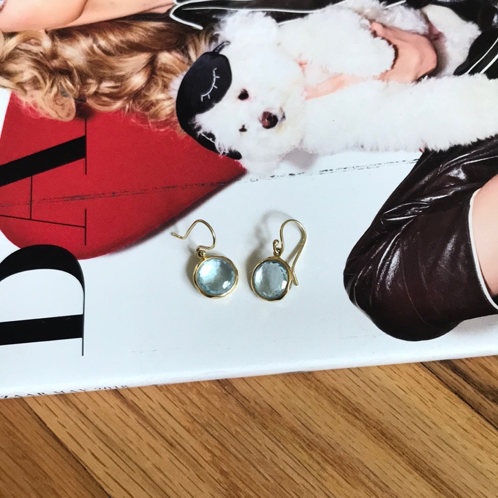 Ippolita aquamarine and gold earrings